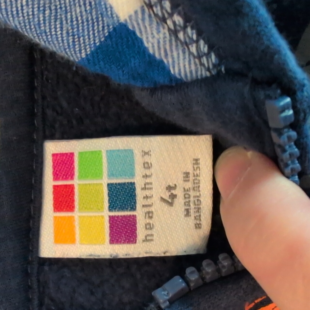 Kids Size 4 Zip Up Hoodie - Picture 2 of 2